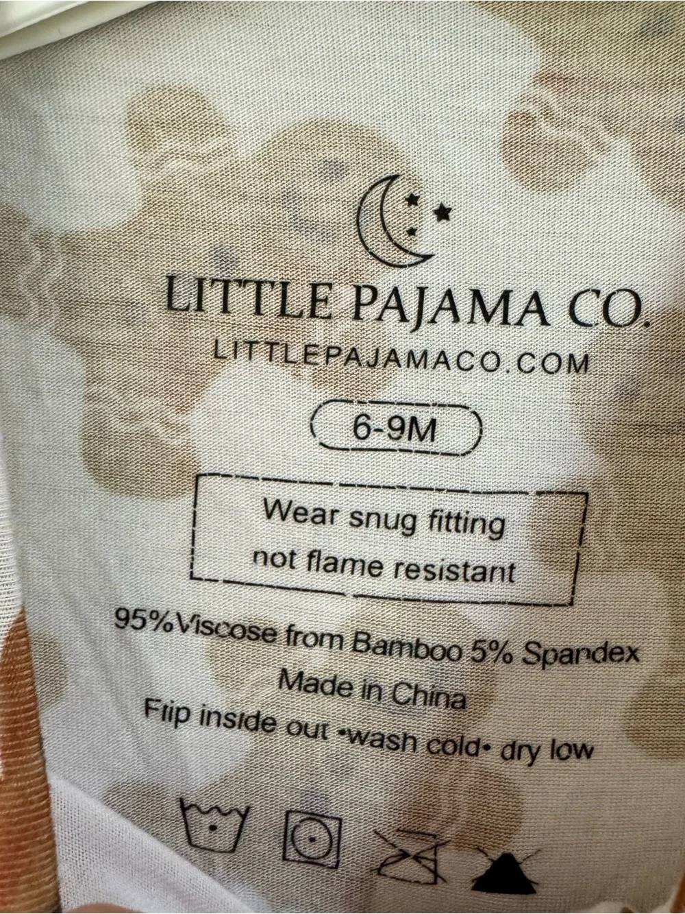 Little Pajama Co Gingerbread Bamboo Viscose Two Way Zip Sleeper 6-9M Holiday